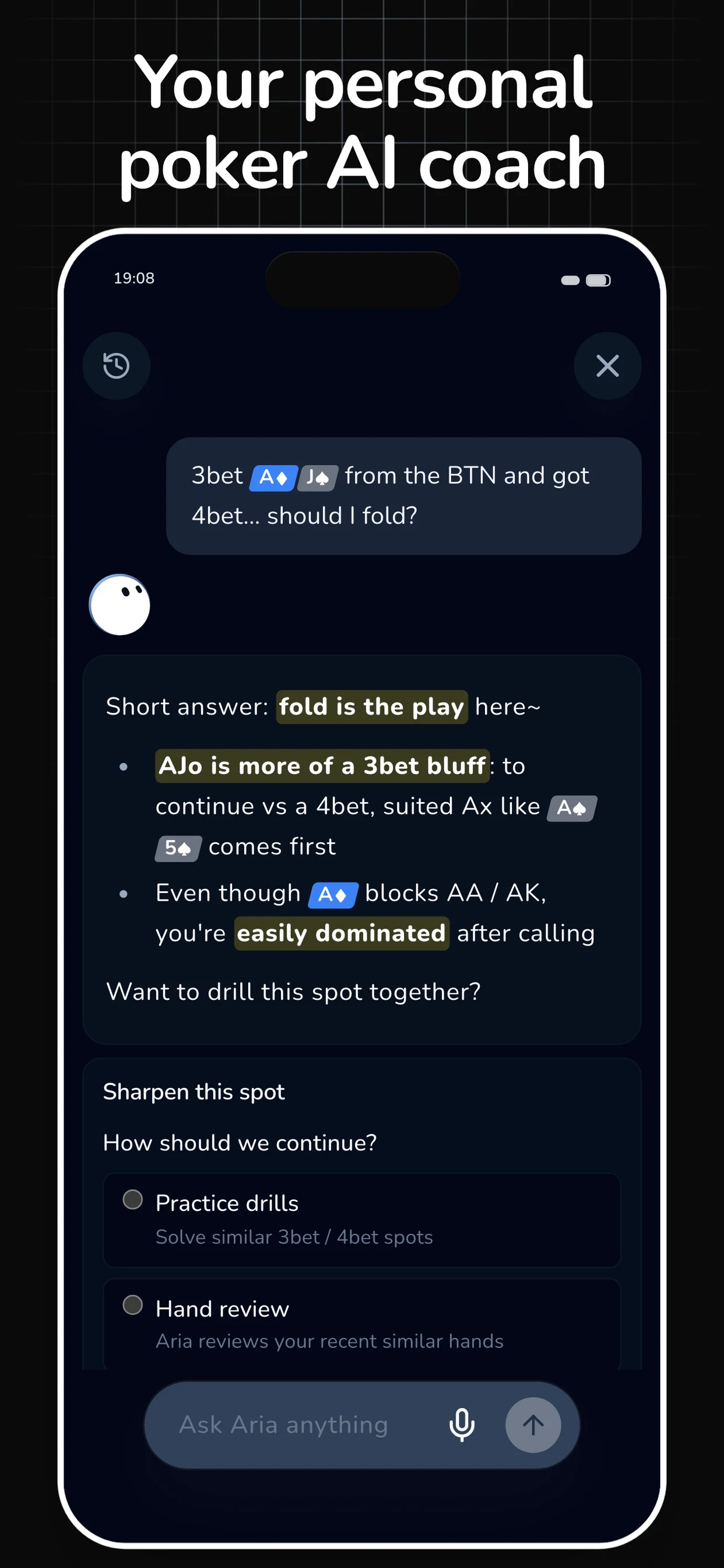 POKER Q'z: GTO Poker Trainer screenshot